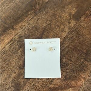 Kendra Scott Gold Hexagon Stud Earrings